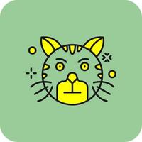 Embarrassed Filled Yellow Icon vector