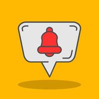 Bell Filled Shadow Icon vector
