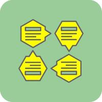 Infographic Filled Yellow Icon vector