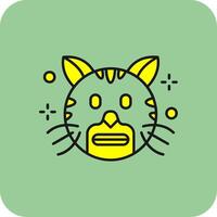 Shocked Filled Yellow Icon vector