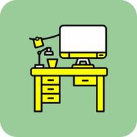 Workspace Filled Yellow Icon vector