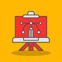 Canvas Filled Shadow Icon vector