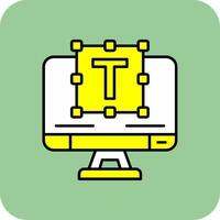 Typography Filled Yellow Icon vector