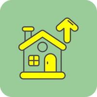 Property Filled Yellow Icon vector