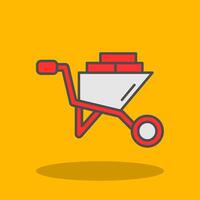 Cart Filled Shadow Icon vector