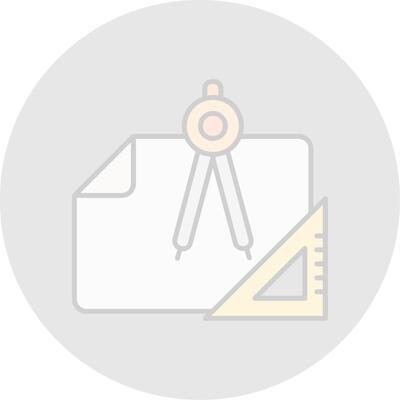 Compass Line Filled Light Circle Icon
