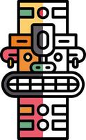Totem Filled Half Cut Icon vector