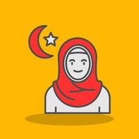 Muslim Filled Shadow Icon vector