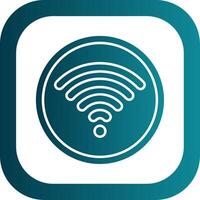 Wifi Glyph Gradient Round Corner Icon vector