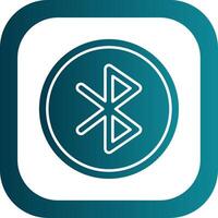Bluetooth Glyph Gradient Round Corner Icon vector
