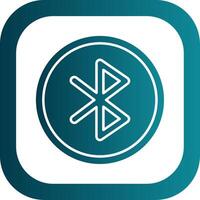 Bluetooth Glyph Gradient Round Corner Icon vector