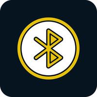 Bluetooth Glyph Two Color Icon vector