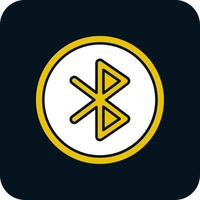 Bluetooth Glyph Two Color Icon vector