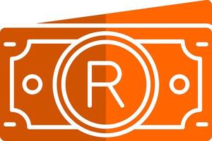 Rand Glyph Orange Circle Icon vector