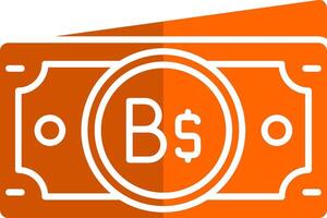 Brunei Glyph Orange Circle Icon vector