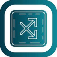 Intersect Glyph Gradient Round Corner Icon vector