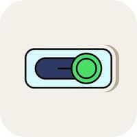 Switch Line Filled White Shadow Icon vector