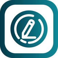 Edit Glyph Gradient Round Corner Icon vector