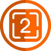 Two Glyph Orange Circle Icon vector