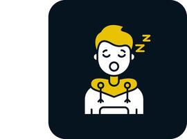 Sleep Glyph Two Color Icon vector