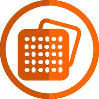 Pattern Glyph Orange Circle Icon vector