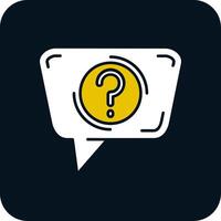 Question Glyph Two Color Icon vector