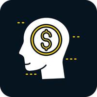 Greed Glyph Two Color Icon vector