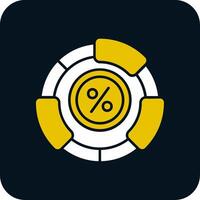 Ratio Glyph Two Color Icon vector