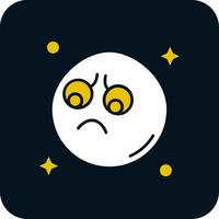 Sad Glyph Two Color Icon vector