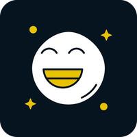 Smile Glyph Two Color Icon vector