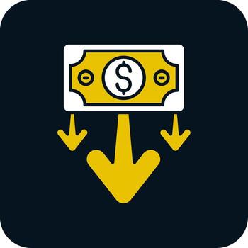 Decrease Glyph Two Color Icon vector