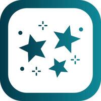 Star Glyph Gradient Round Corner Icon vector