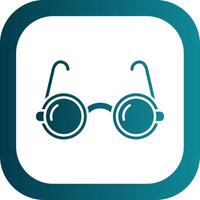 Eyeglasses Glyph Gradient Round Corner Icon vector