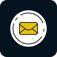 Email Glyph Two Color Icon vector