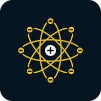 Atom Glyph Two Color Icon vector