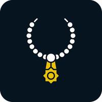 Necklace Glyph Two Color Icon vector