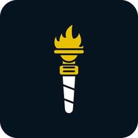 Torch Glyph Two Color Icon vector