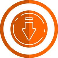 descargar glifo naranja circulo icono vector