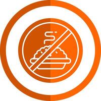 Fasting Glyph Orange Circle Icon vector