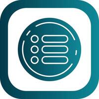 Menu Glyph Gradient Round Corner Icon vector