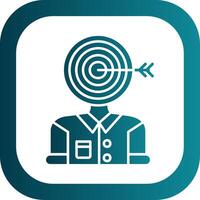 Audience Glyph Gradient Round Corner Icon vector