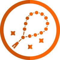 Beads Glyph Orange Circle Icon vector