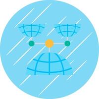 Internet Flat Blue Circle Icon vector