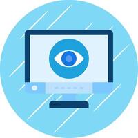 View Flat Blue Circle Icon vector