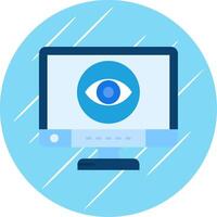 View Flat Blue Circle Icon vector