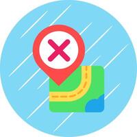 cancelar plano azul circulo icono vector