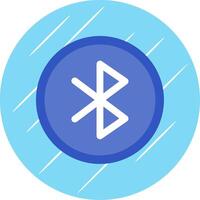 Bluetooth plano azul circulo icono vector