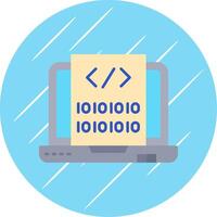 Code Flat Blue Circle Icon vector