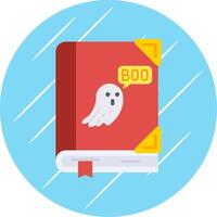 Spooky Flat Blue Circle Icon vector