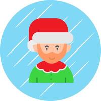 elfie plano azul circulo icono vector